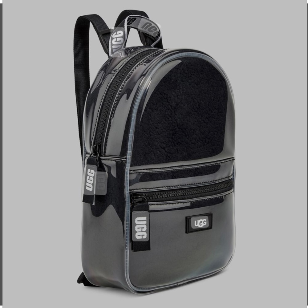 Ugg Dannie II Backpack Clear with Black Fur Mint Condition